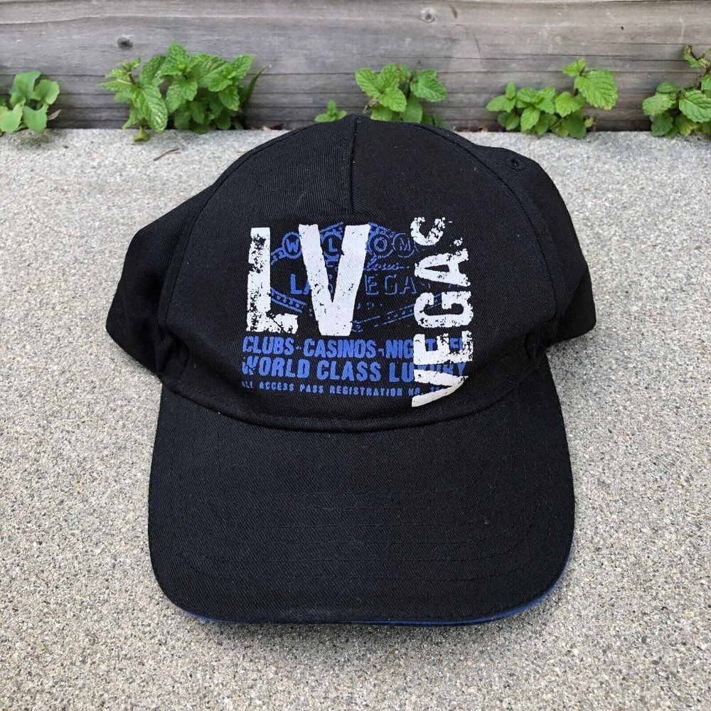 Vintage Y2K SURFWEAR HAWAIIAN CLASSICS Las Vegas Hat Unisex Black Adjust…​​​